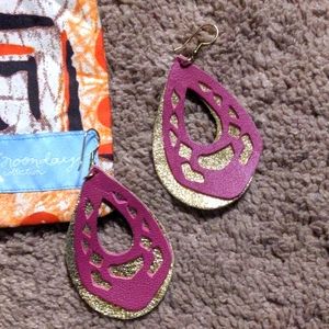 Noonday Collection Leather Earrings